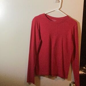 Red long sleeve crewneck tshirt